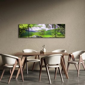 Obraz - Wodospady Huay Mae Khamin, Kanchanaburi, Tajlandia (170x50 cm)
