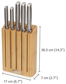Zestaw noży ze stojakiem ze stali nierdzewnej 5 szt. Elevate Bamboo – Joseph Joseph