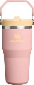 Brzoskwiniowy termos ze stali nierdzewnej 600 ml IceFlow™ Flip Straw 2.0 Tumbler Peach Rose – Stanley