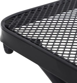 Stolik Ogrodowy Outsunny - Czarny Metal, Idealny na Taras i Balkon, Stylowa i Funkcjonalna Przestrzeń