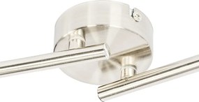 Stalowy plafon z reflektorami biały klosz 4-punktowy regulowany - Hetta