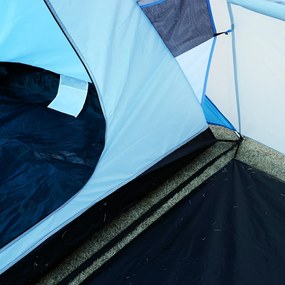 Outsunny Namiot Kempingowy dla Rodzin z 2 Sypialniami dla 4-6 Osób - Idealny do Przygód na Świeżym Powietrzu 430x240 cm | Aosom PL