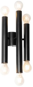 Lampa ścienna art deco czarna 6-świateł - Tubi ArtDeco Oswietlenie wewnetrzne