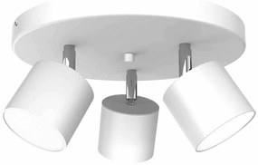 Lampa sufitowa DIXIE WHITE 3xGX53, potrójna, na kole, kierunkowa, biała