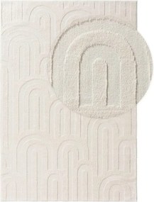 Jednokolorowy dywan z geometrycznym wzorem Paloma