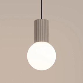 Lampa wisząca HALO 1 taupe ryflowana SOLLUX  LIGHTING