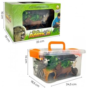 Woopie large wild animal figures set + mat and accessories 23 el.
