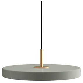 Szałwiowa metalowa lampa wisząca LED ze ściemniaczem i metalowym kloszem ø 31 cm Asteria Plus – UMAGE