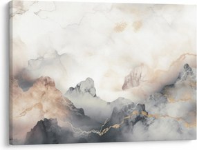 Obraz - Górska abstrakcja z teksturą marmuru (70x50 cm)