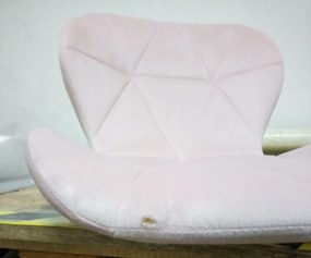 PROMOCJA Różowy fotel biurowy AVOLA VELVET II jakość.
