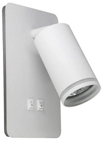 LED Kinkiet punktowy PARIS 1xGU10/10W/230V + LED/6W/230V biały