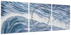 Obraz abstrakcji (z zegarem) (90x30 cm)