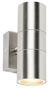 Zewnetrzna Kinkiet / Lampa scienna zewnętrzny stalowy 2-płomieniowy IP44 - Duo Nowoczesny Oswietlenie zewnetrzne