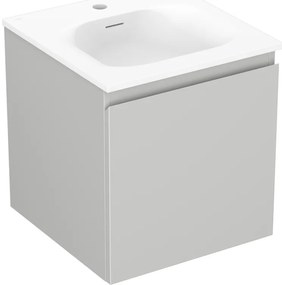 Mexen Orio szafka łazienkowa 45 cm z umywalką Vela, 1 szuflada, szara mat/biała mat - 91A10-04547-1-BF62-W23M01