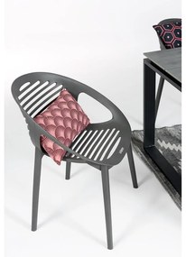 Szary zestaw mebli ogrodowych z 6 krzesłami Le Bonom Joanna Strong