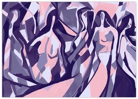 Obraz na szkle - Abstrakcyjne kobiety (70x50 cm)