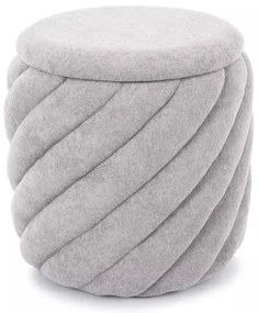 Szary puf PELARO z przestrzenią do przechowywania 42x42 cm