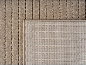 Dywan uniwersalny Nova 3D Geometria beżowy koło 120 cm x 120 cm
