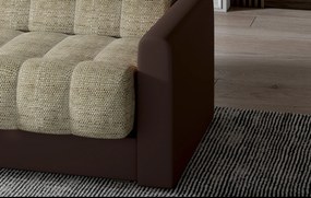 Sofa rozkładana z funkcją spania GARETT VELVET beżowa/szara ELTAP