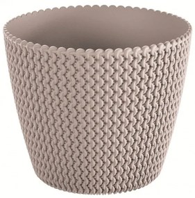 Osłonka na doniczkę Splofy kawowy, śr. 19 cm , śred. 19 cm