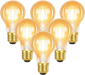 NETTLIFE paczek E27 żarówka LED ciepła biel A60 Vintage 4W 2700K Edison żarnik Retro lampa energooszczędna do domowej kawiarni Bar