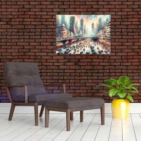 Obraz na szkle - Życie w wielkim mieście (70x50 cm)