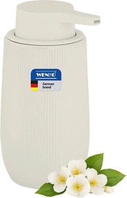 Kremowy plastikowy dozownik do mydła 400 ml Fablo – Wenko