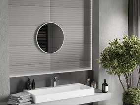 Mexen Loft lustro łazienkowe okragłe 40 cm, rama biała - 9850-040-040-000-20