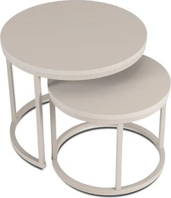 Zestaw Stolików Kawowych NELLY 43 cm/53 cm Kaszmir Japandi