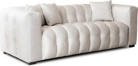 Sofa MODERNO 3S Trzyosobowa Kremowa Welurowa Nowoczesna