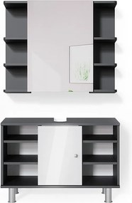 Zestaw mebli łazienkowych antracyt 60x32x54 fynn