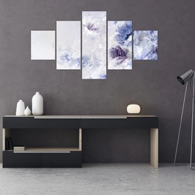 Obraz - Kwiaty, teksturowane malarstwo (125x70 cm)