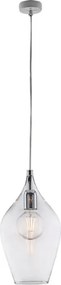 Lampa wisząca Ares Iron z przezroczystym szkłem Pyrex 1 światło 142 Ø20 BL273-S1-TR