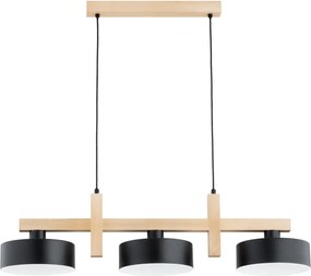 Żyrandol na lince CERTA 3xE27/15W/230V czarny/beżowy