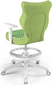 Obrotowe krzesło do biurka Duo White rozmiar 6 (159-188 cm) z wzorami i podnóżkiem