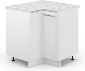 Szafka narożna biały wysoki połysk 80.5x60x82 fame-line