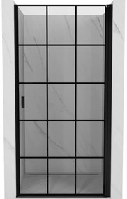 Mexen Mist-B drzwi prysznicowe uchylne prawe 70 cm, czarna kratka, czarne - 8A2-070-000-70-77-P