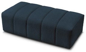 Ciemnoniebieski podnóżek z materiału bouclé Annecy – Bobochic Paris