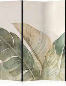 Parawan pokojowy 3-częściowy 135x172 Dwustronny dekoracyjny japandi botaniczny Tropikalna Cisza