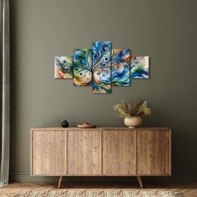 Obraz – Kolorowe energetyczne drzewo (125x70 cm)