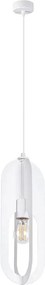 Biała pojedyncza lampa wisząca metalowa loft - A651 F5-N04