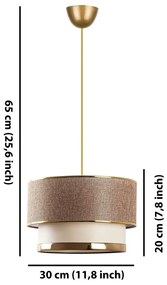 Lampa wisząca Cake - beżowa, złota