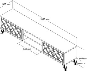 Stolik pod telewizor Class Walnut and Chalcedony