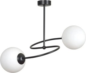 Czarna podwójna lampa sufitowa - 3X D099 W3-A41