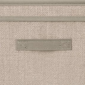 Organizer Tekstylny Szary Pudełko z Pokrywą 40x30x25cm do Szafy Garderoby