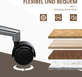 Vinsetto Fotel biurowy z funkcją masażu regulowany szary wygodny fotel do pracy | Aosom PL