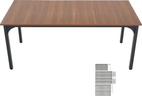 Stół Jadalny SucceBuy, Prostokątny z Drewna, 180 cm na 6 do 8 Osób, z Drewna MDF, do Użytku Domowego