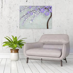Obraz - Fioletowy deszcz (70x50 cm)
