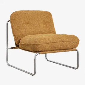 Fotel Matilda Z Tkaniny Bouclé Bouclé Miód Żółty - Sklum