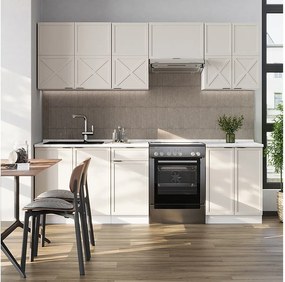 Aneks kuchenny szary/beżowy/biały 240x46x81.6 fame-line